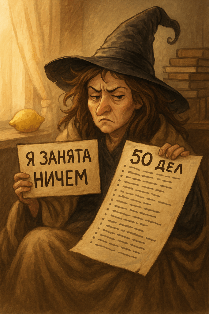 Ироничный список дел, когда не хочется делать ничего