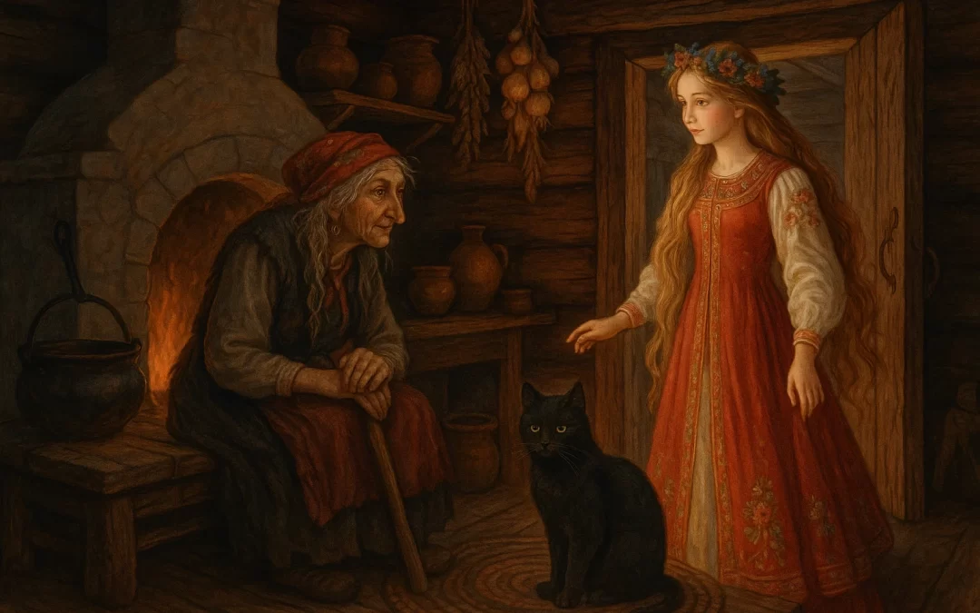 Девушка пришла в гости к Бабе Яге за советом