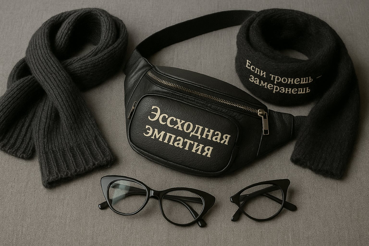 Ведьмовские сумка, шарфик и очки