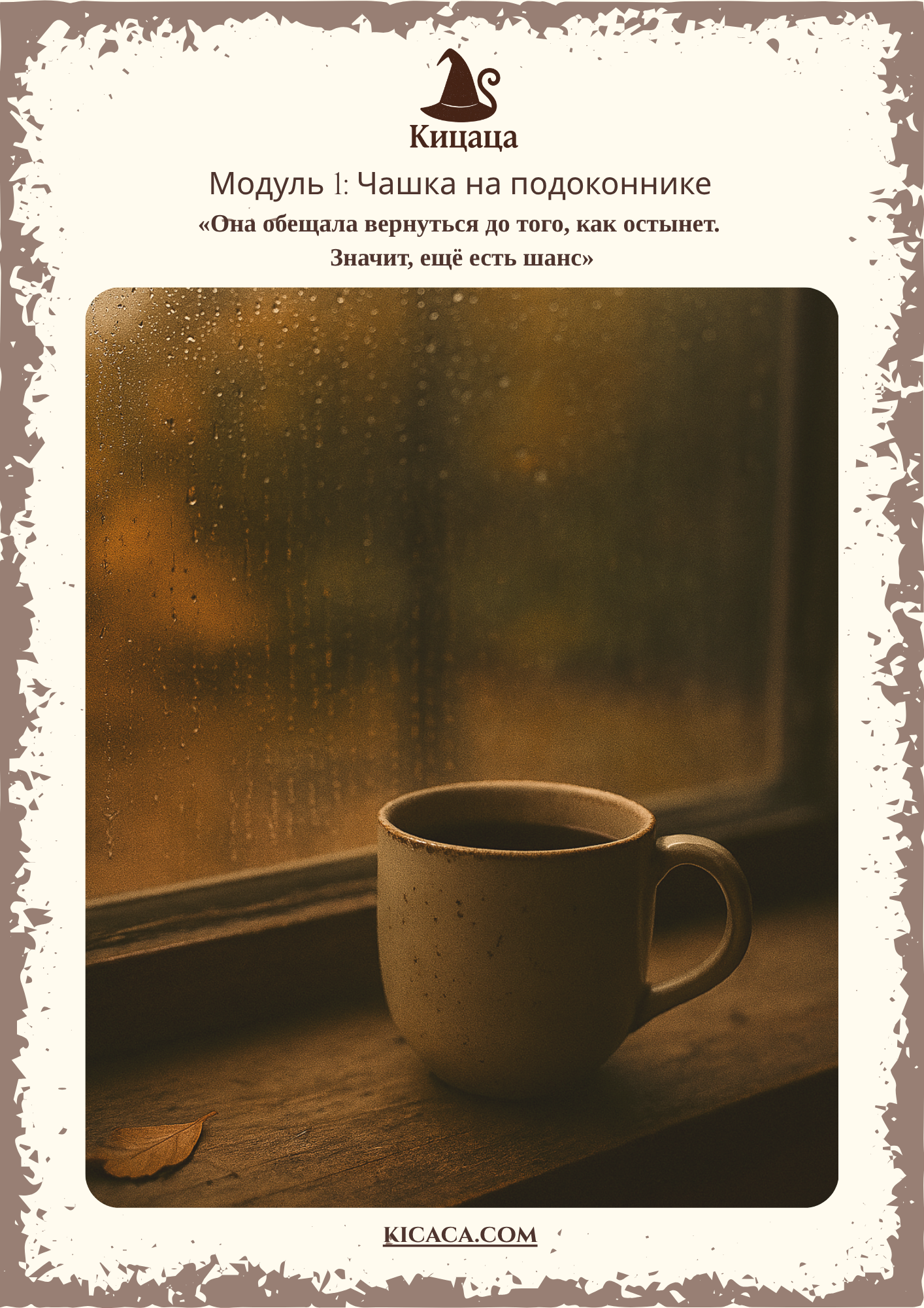 Остывающая чашка на подоконнике — как будто кто-то обещал вернуться